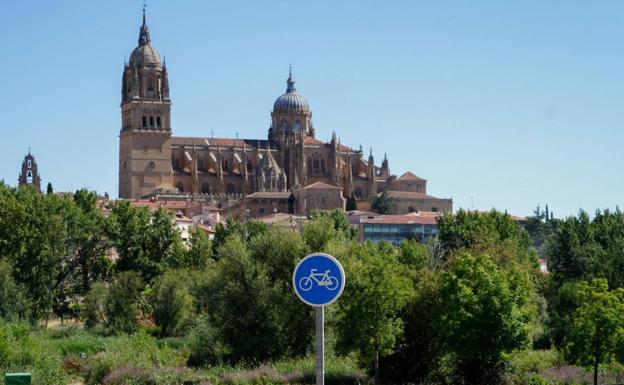 Imagen de archivo de las catedrales de Salamanca desde el otro lado del río Tormes./s.h.